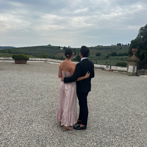 FLORIA SOFT PINK MAXI DRESS - Picture 3 of 4